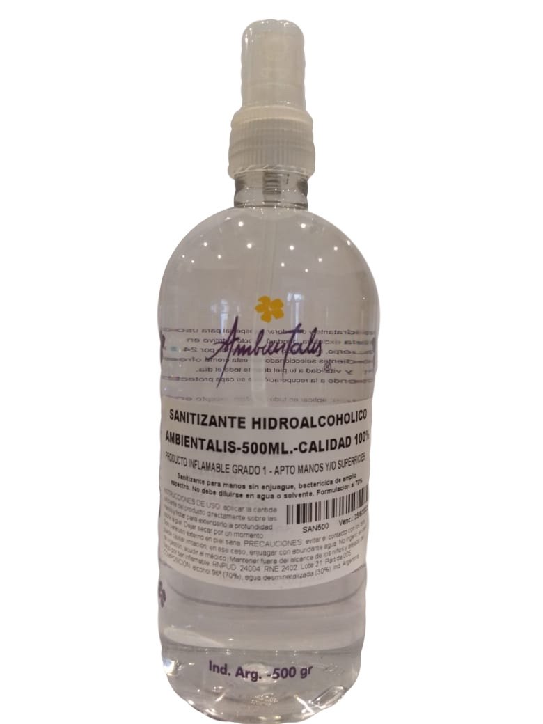sanitizante liquido ambientals 500ml pulverizador